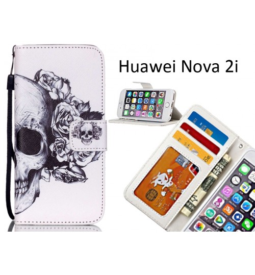 Huawei Nova 2i case 3 card leather wallet case printed ID