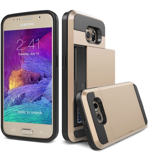 Galaxy S7 impact proof hybrid case card holder