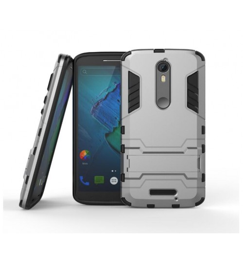 MOTO G4 PLUS  Heavy Duty Hybrid Kickstand Case Cover