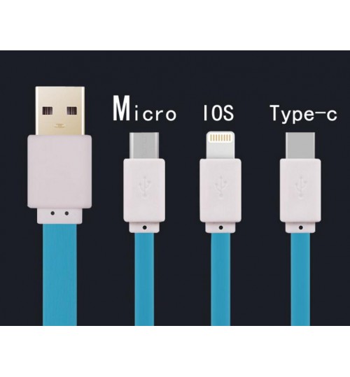 3 in 1 Charger Cable with USB C , Micro & Lightning