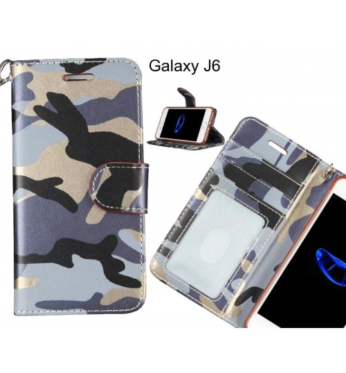 Galaxy J6 case camouflage leather wallet case cover