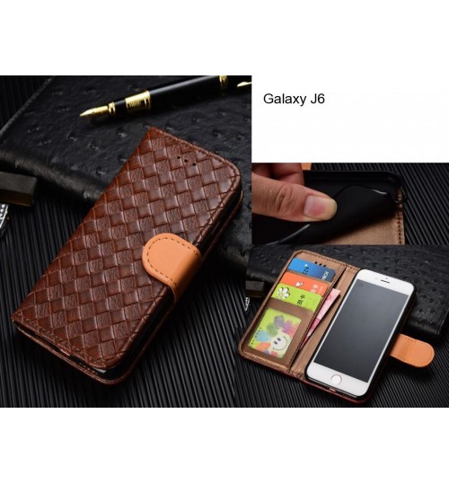 Galaxy J6 case Leather Wallet Case Cover