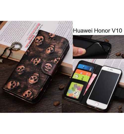 Huawei Honor V10  case Leather Wallet Case Cover