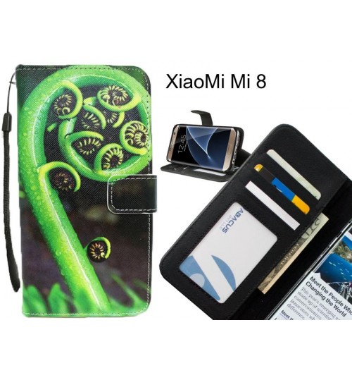 XiaoMi Mi 8 case 3 card leather wallet case printed ID