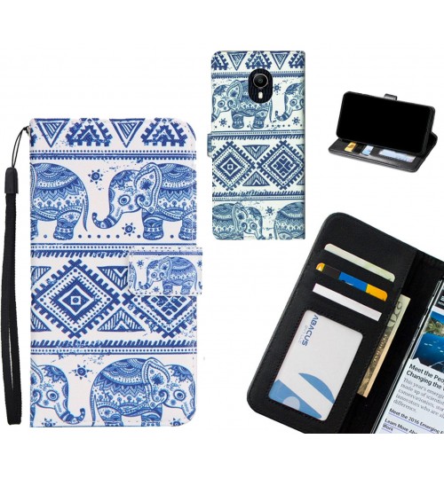 Vodafone N9 Lite case 3 card leather wallet case printed ID