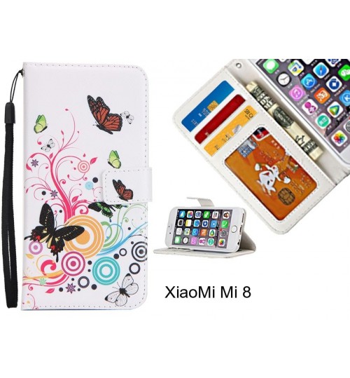 XiaoMi Mi 8 case 3 card leather wallet case printed ID