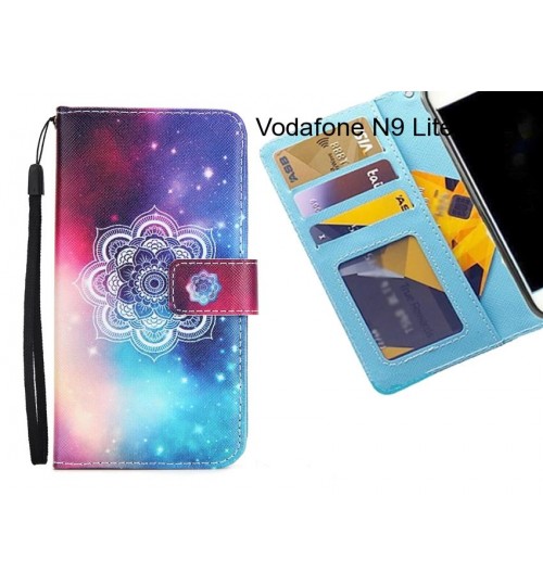 Vodafone N9 Lite case 3 card leather wallet case printed ID