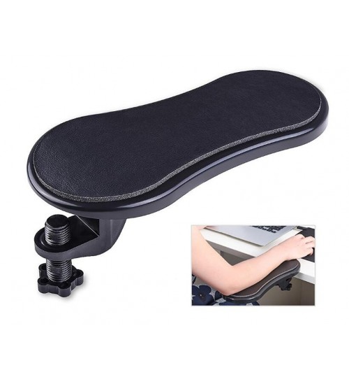 Computer Armrest Adjustable Arm Wrist Rest Support for Home and Office Black