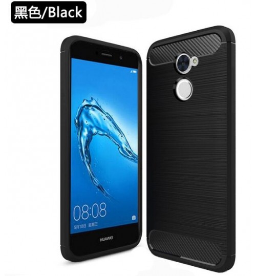 Huawei Y7 Prime case impact proof rugged case with carbon fiber