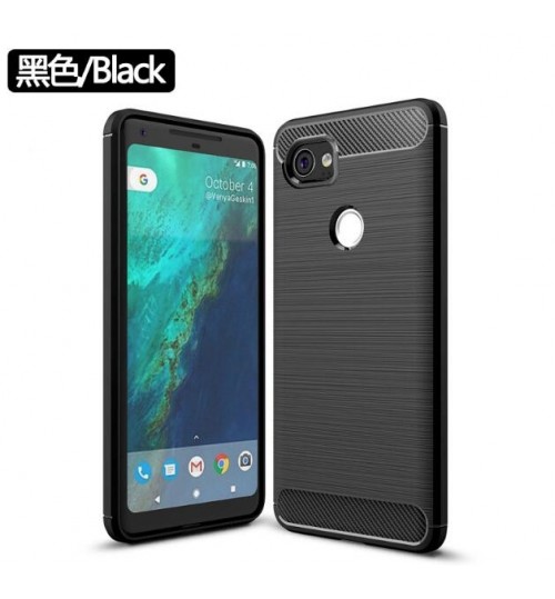 Google Pixel 2 XL case impact proof rugged case with carbon fiber