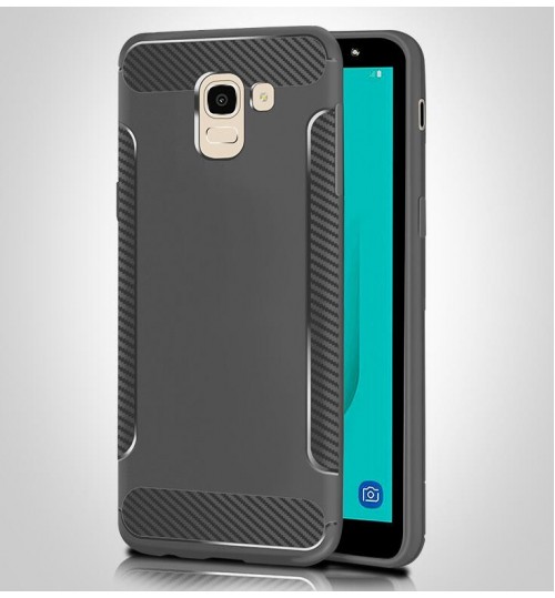 Galaxy J4 2018 case slim grip shockproof carbon fiber