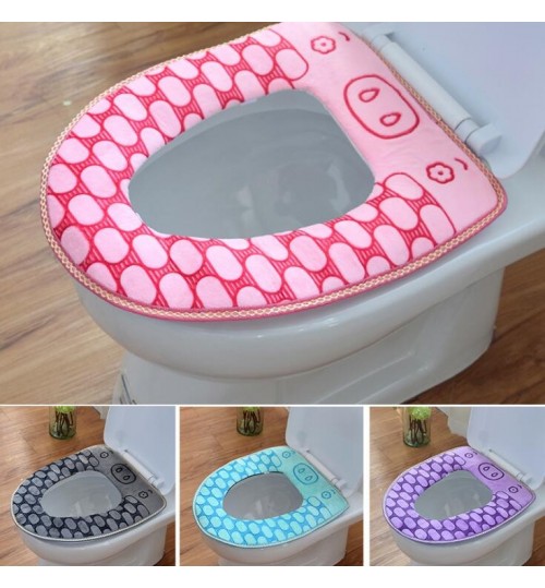 Bathroom Toilet Seat Warmer Cover Washable