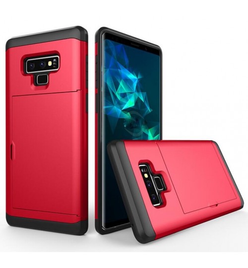 Galaxy Note 9 impact proof hybrid case card holder