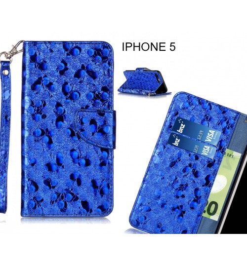 IPHONE 5  case wallet leather butterfly case