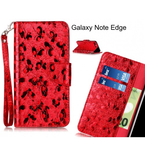 Galaxy Note Edge  case wallet leather butterfly case