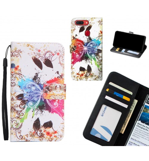 Oppo R15 Pro case 3 card leather wallet case printed ID