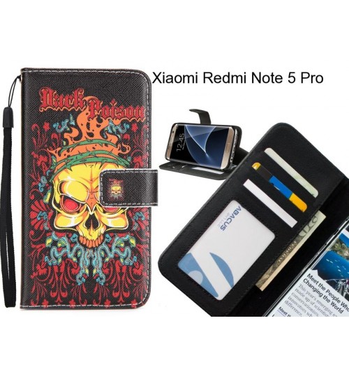 Xiaomi Redmi Note 5 Pro case 3 card leather wallet case printed ID