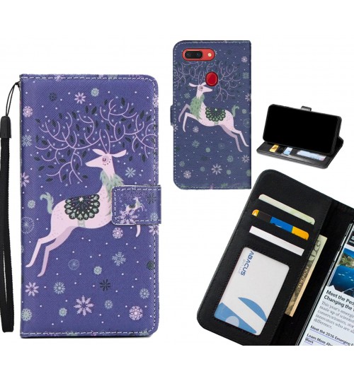 Oppo R15 Pro case 3 card leather wallet case printed ID