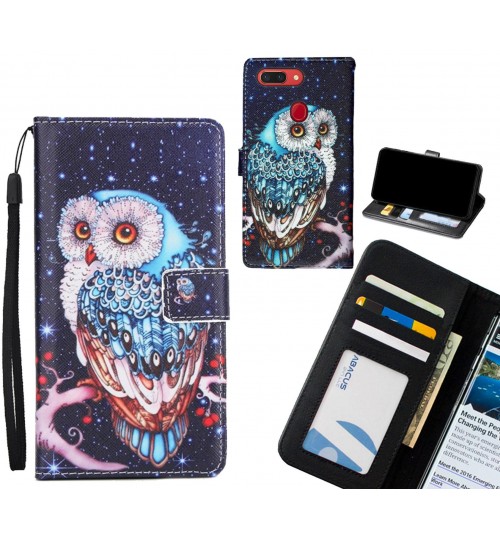 Oppo R15 Pro case 3 card leather wallet case printed ID