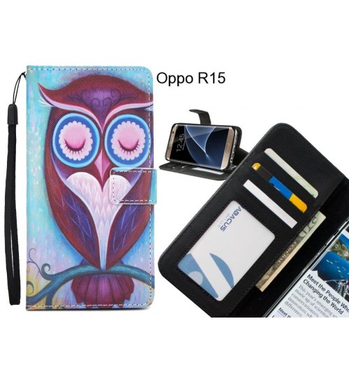 Oppo R15 case 3 card leather wallet case printed ID