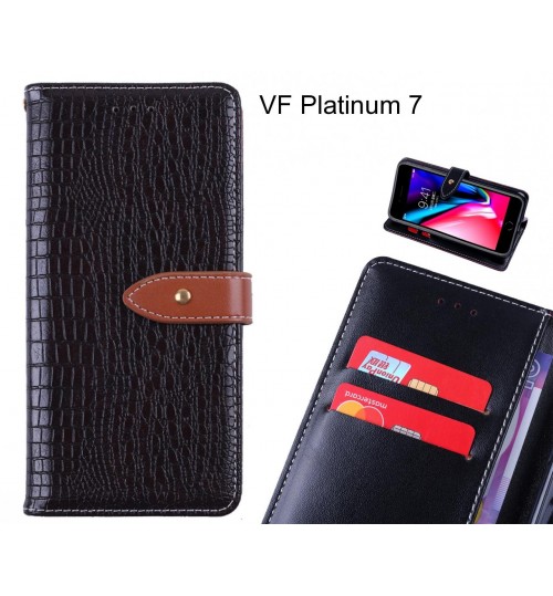 VF Platinum 7 case croco pattern leather wallet case