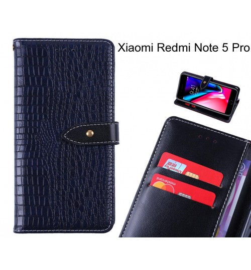 Xiaomi Redmi Note 5 Pro case croco pattern leather wallet case