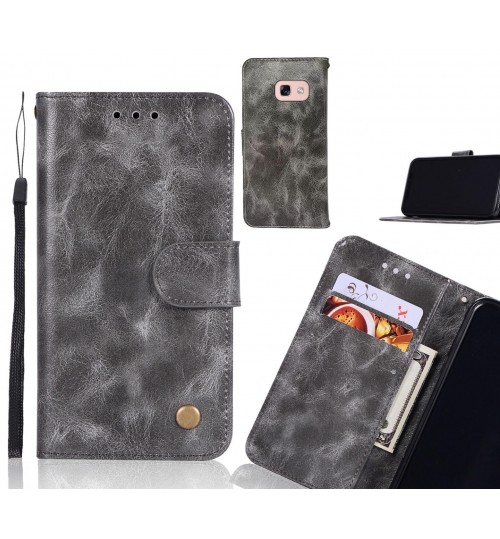 Galaxy A3 2017 Case Executive Leather Wallet Case - Grey