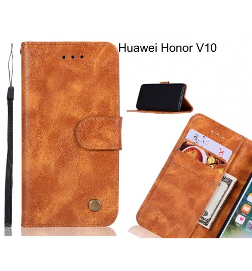 Huawei Honor V10 Case Executive Leather Wallet Case - Brown