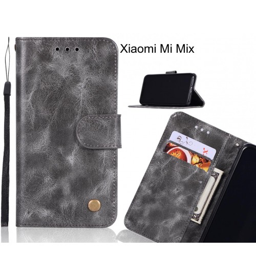 Xiaomi Mi Mix Case Executive Leather Wallet Case - Grey