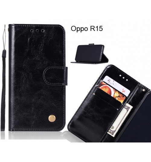 Oppo R15 case executive leather wallet case