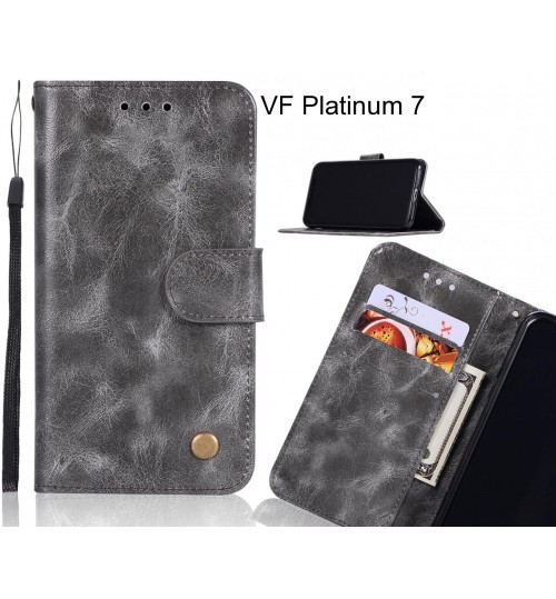 Vf Platinum 7 Case Executive Leather Wallet Case - Grey