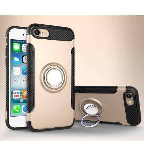 iPhone 7 Shockproof Hybrid 360° Ring Rotate Kickstand Case Cover
