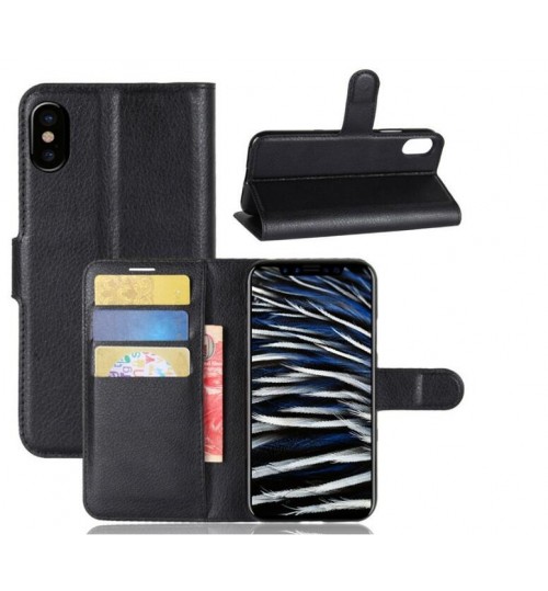 Iphone XS Case wallet leather case ID window combo