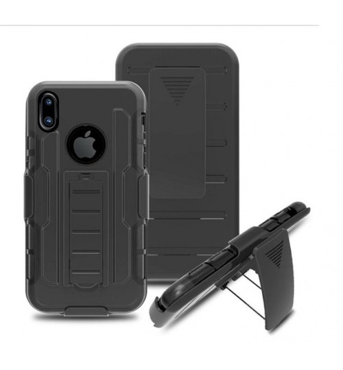 Iphone XS case Hybrid armor Case+Belt Clip Holster