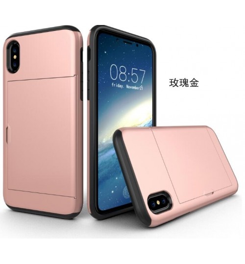 Iphone XS CASE  impact proof hybrid case card clip
