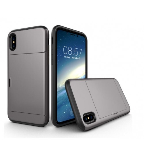 Iphone XS CASE  impact proof hybrid case card clip