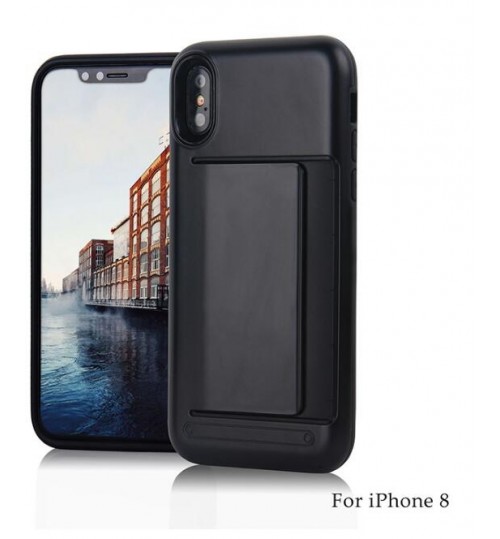 Iphone XS impact proof hybrid case card clip