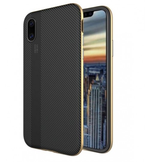 Iphone X case Carbon Fibre with Bumper Case