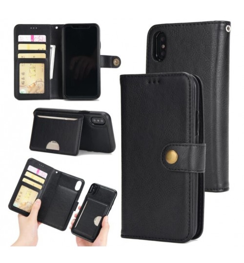 iPhone XS  case Detachable Leather Card Slots Wallet Case