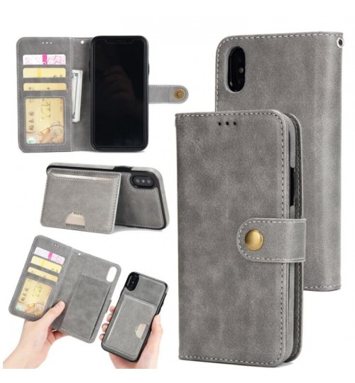 iPhone XS  case Detachable Leather Card Slots Wallet Case