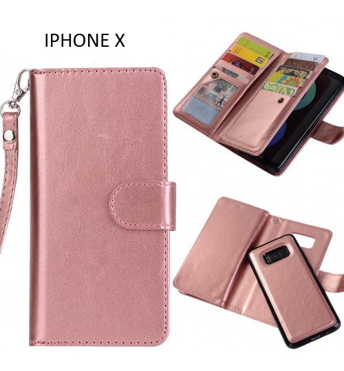 iPhone XS CASE detachable full wallet leather case