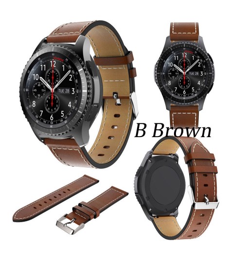 Luxury Leather Watch Band Wrist Strap for Samsung Gear S3