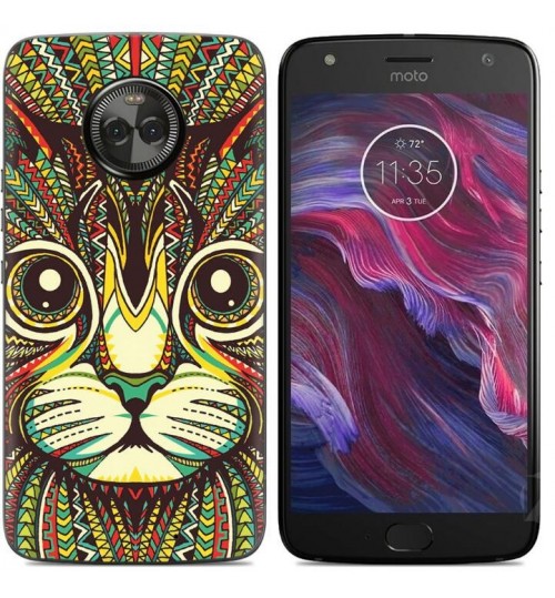 Moto X4  case Ultra Slim Soft Gel TPU printed case soft cover