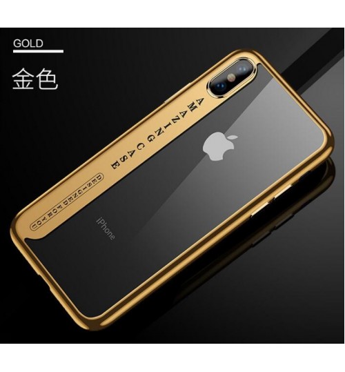 iPhone XS Max case hybird bumper with clear back case
