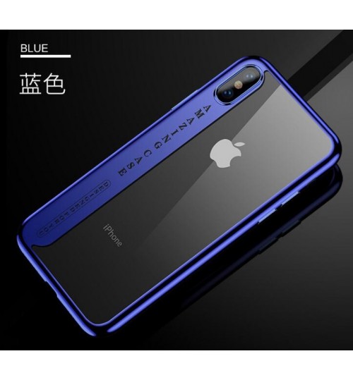 iPhone XR case hybird bumper with clear back case