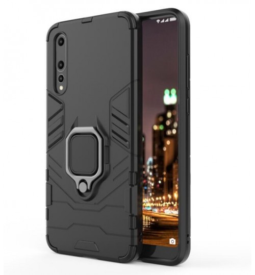 HUAWEI P20 Case Heavy Duty Ring Rotate Kickstand Case Cover