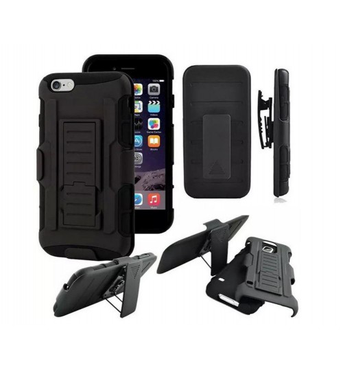 iPhone 6 6s Hybrid armor Case+Belt Clip Holster