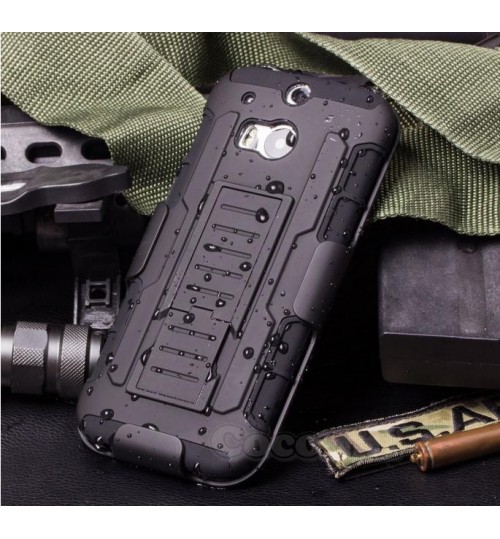 HTC M8 Hybrid armor Case Belt Clip Holster