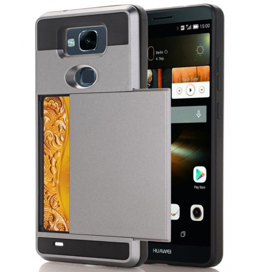 HUAWEI MATE 7 impact proof hybrid case card holder