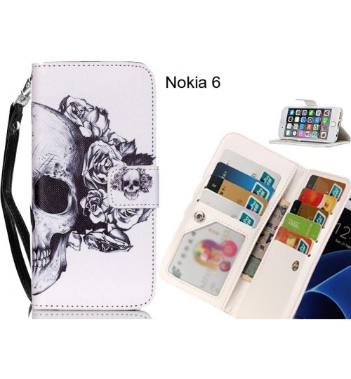 Nokia 6 case Multifunction wallet leather case